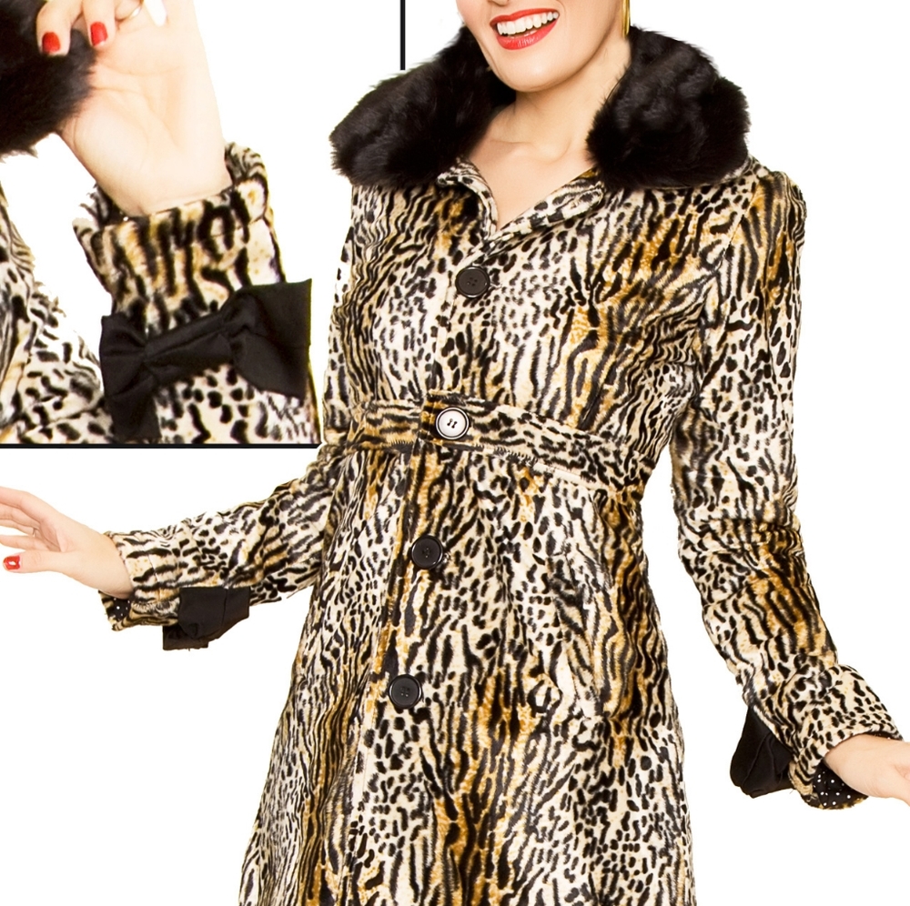 Rock Steady Cheetah Leopard Fur Coat